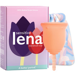 LENA Sensitive Cup ultra-soft coral small insert for comfortable all-day wear.