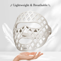 LENGEN LED face mask night usage demonstrates portable anti-aging routine.