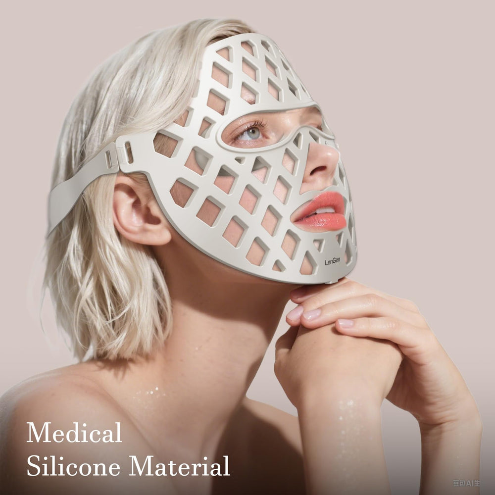 LENGEN LED face mask red light 630nm for facial rejuvenation and tone.