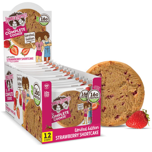 Lenny & Larry's Complete Cookie Strawberry Shortcake pack ready for snack on the go.