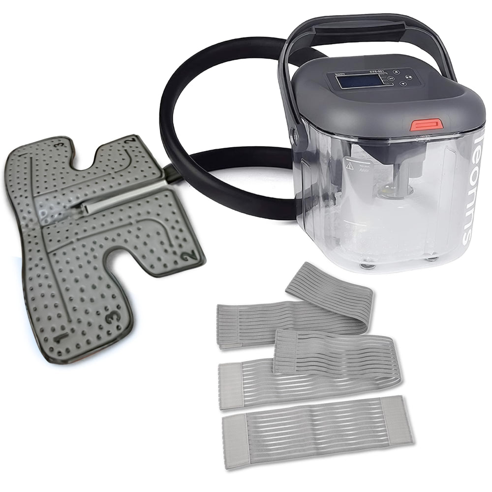 LEONNS cold therapy machine front view for shoulder recovery with quiet operation.