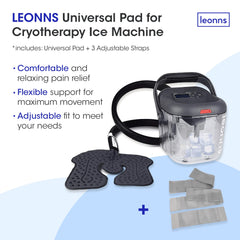 LEONNS pad shows adjustable straps for hands-free use.
