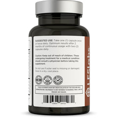 Label close-up of LES Labs Hair Health highlighting key ingredients.