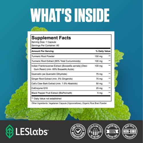 A pour from the LES Labs Inflammatory Health bottle illustrating convenient daily dosing.