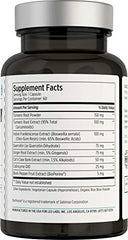 Label close-up of LES Labs Inflammatory Health highlighting key ingredients.