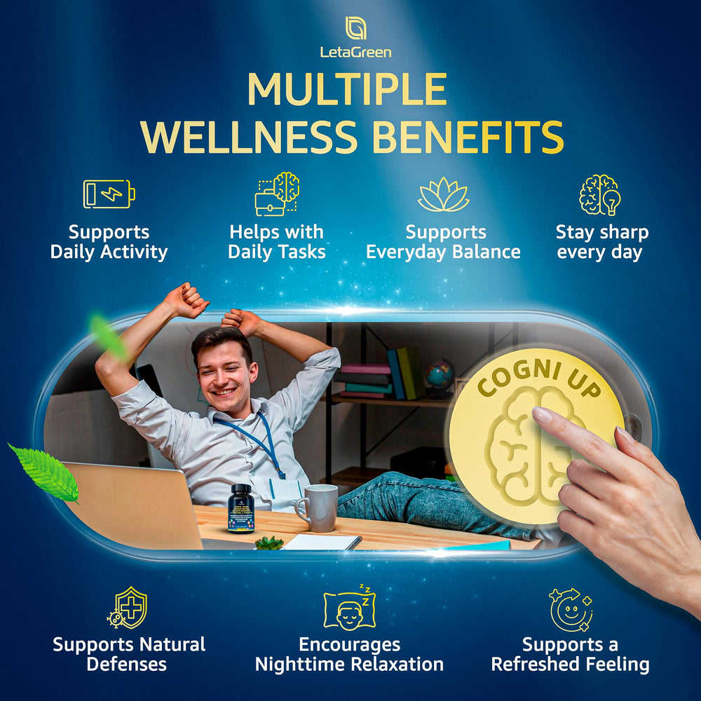 LetaGreen Lions Mane with Ginkgo Biloba for mental clarity