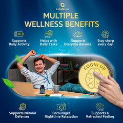 LetaGreen Lions Mane with Ginkgo Biloba for mental clarity