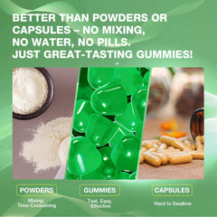 Letollhold Creatine Gummies Green Apple 160ct serving-illustration balanced blend for workouts
