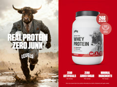 Levels Strawberry whey scoop highlights 24g protein per serving for daily fueling