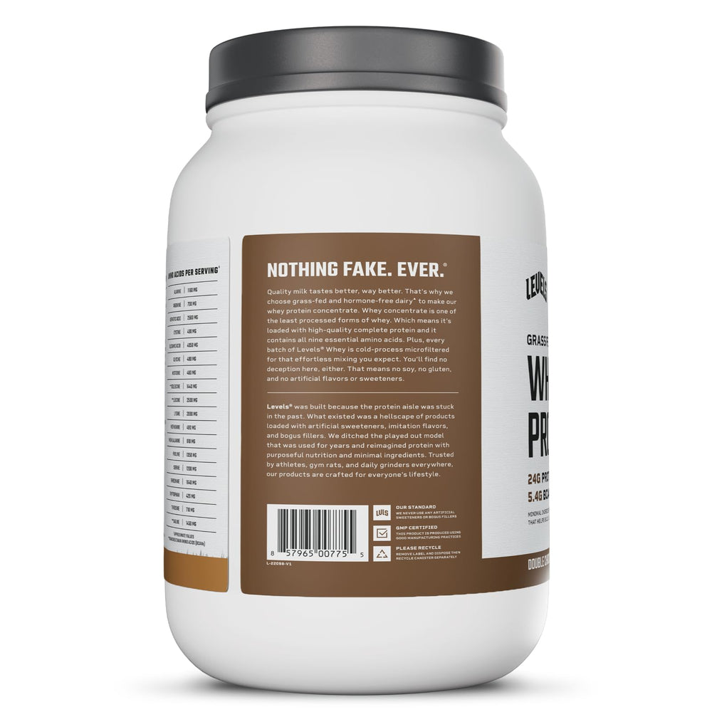 Levels Grass Fed Whey lifestyle image suggesting convenient training fuel