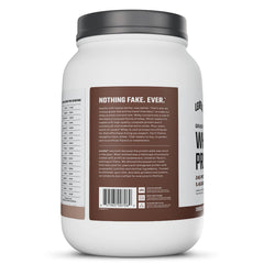 Levels Whey Chocolate Mocha tub close-up showing clear nutrition panel
