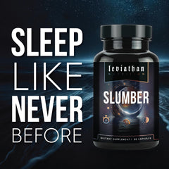 Leviathan Slumber label closeup highlighting melatonin and magnesium
