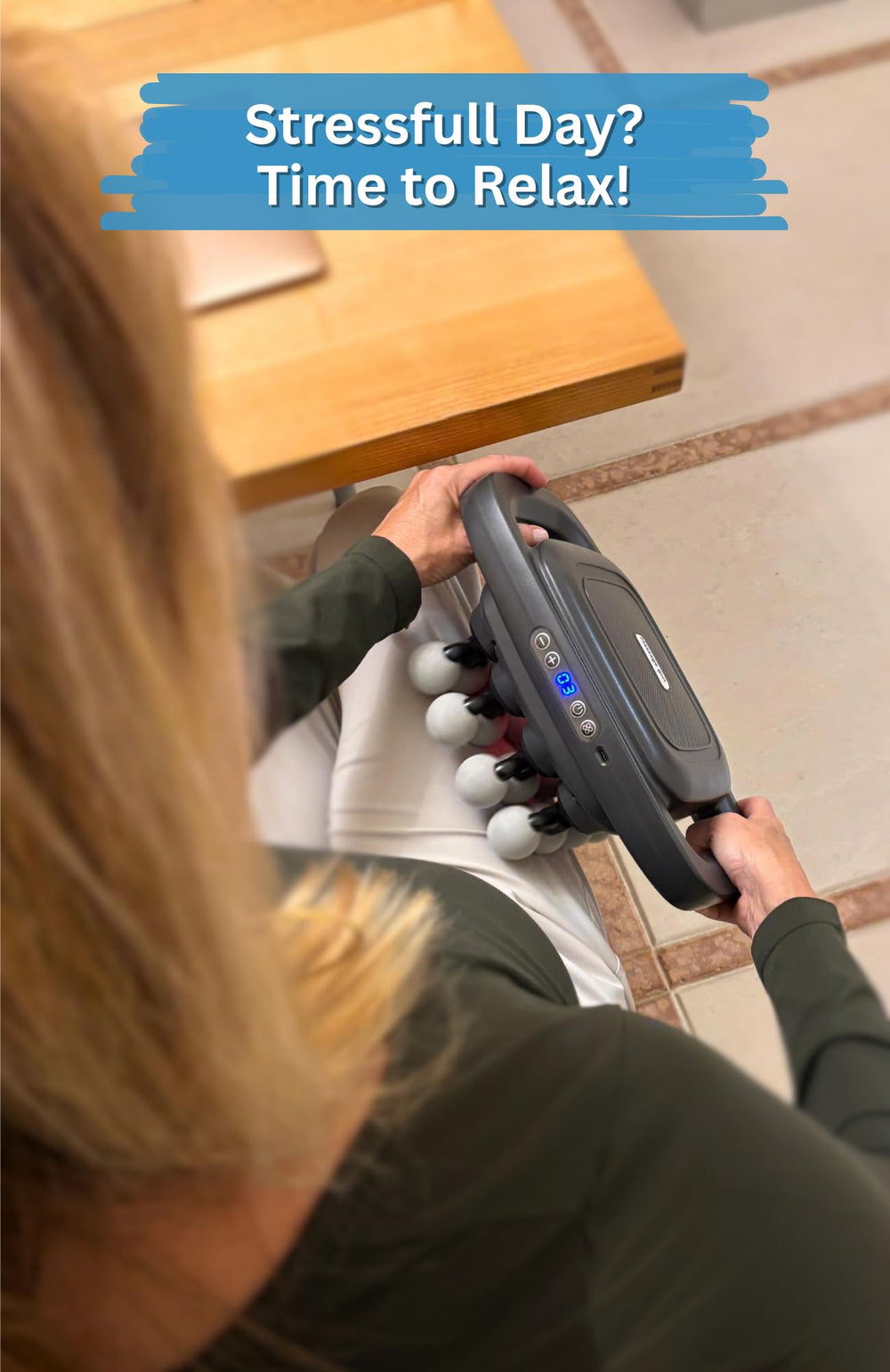 LEVILO 20-head massage gun portable design for travel and gym use