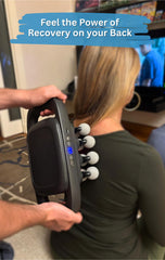 LEVILO deep-tissue percussion therapy in action for soreness relief