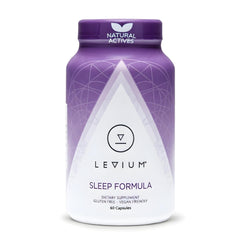 Levium Sleep Formula bottle ready for a calming bedtime routine