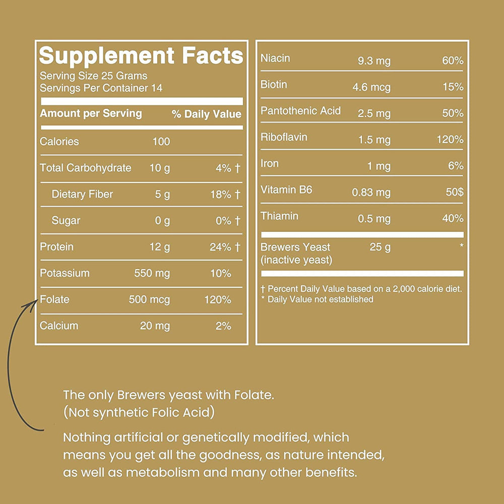 Close-up of Lewis Labs Brewer's Yeast Flakes for savory flavor addition