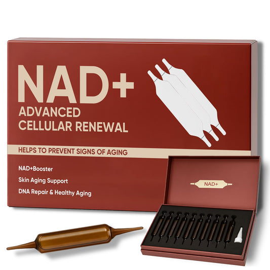 Lexenic NAD+Advanced bottle pour demonstrates quick-absorption energy support