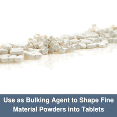 LFA DCPD powder improves compactibility for uniform tablet shapes.