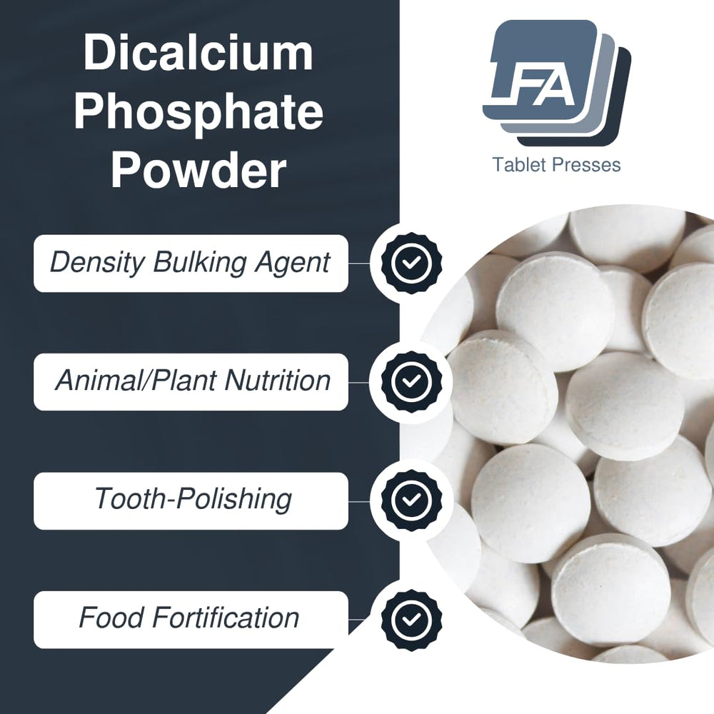 LFA Tablet Presses DCPD powder enhances tablet flow and uniform fill