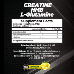 LHA Pro Series Recovery Creatine Lemon Powder mixing in water for refreshing endurance boost.