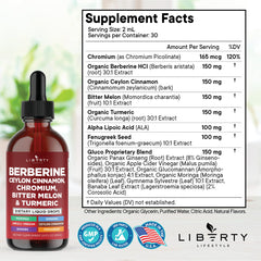 Liberty Lifestyle liquid drops pouring for easy daily dosing