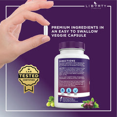 Liberty Lifestyle close-up of quercetin and grape seed ingredients in formula