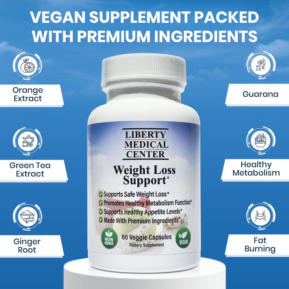 Liberty Medical Center product packaging scene indicating easy daily intake