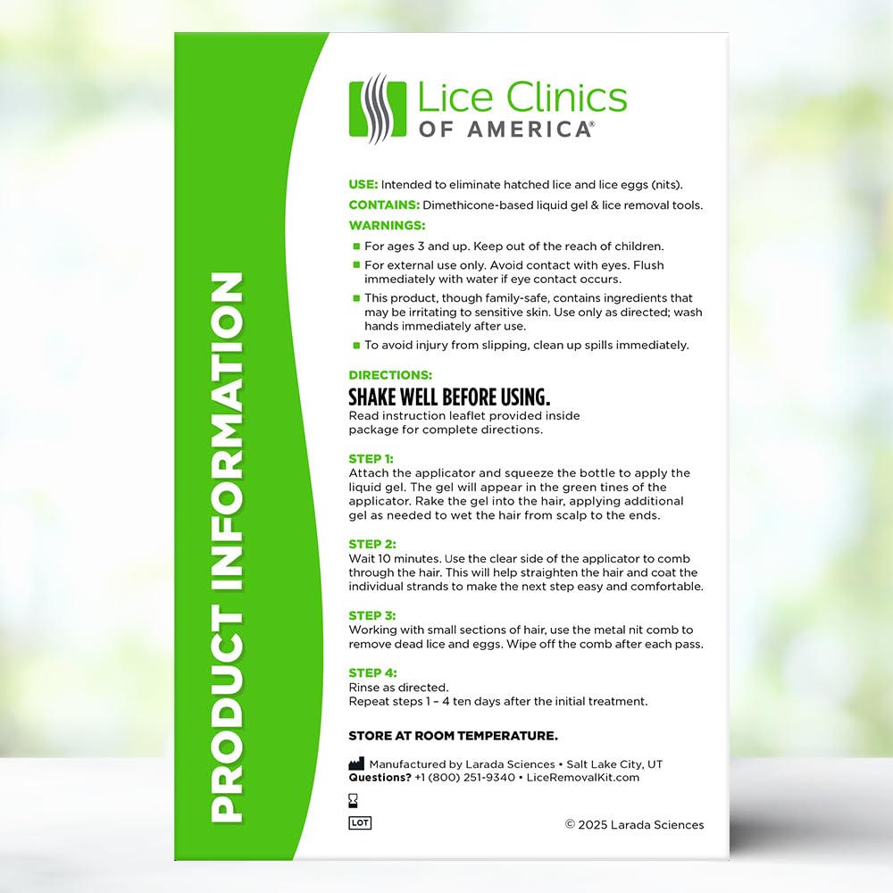 Lice Clinics of America kit in use demonstrating simple steps.