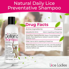 Lice Ladies Defend Conditioner detailed-label shows gentle care for scalps.