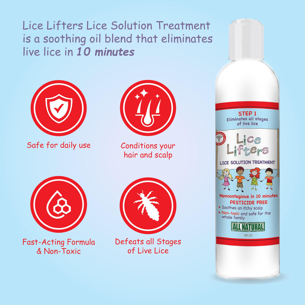 Lice Lifters Nit Removal Mousse complements the solution for easy combing.