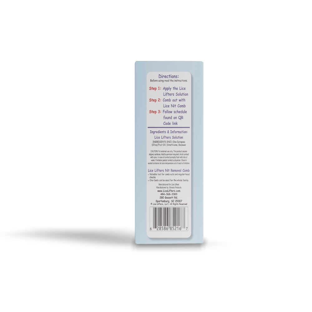 Lice Lifters solution coats hair evenly for easy comb-out.