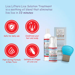 Lice Lifters treatment steps guide showing simple routine