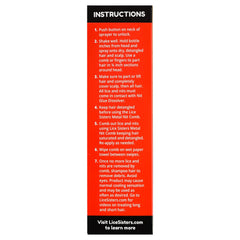Lice Sisters first-use-guide panel suggests easy setup and safety lock.