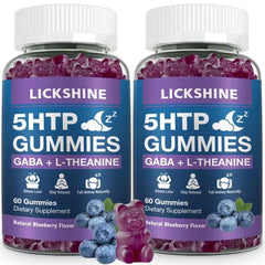 Lickshine sleep gummies blue bottle promotes calm mood and natural rest