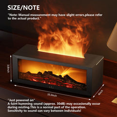 Liexopr diffuser features colorful flame lighting to enhance mood.