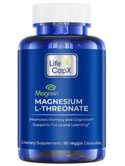Life Capx Magtein bottle closed, memory-support capsules for daily use.