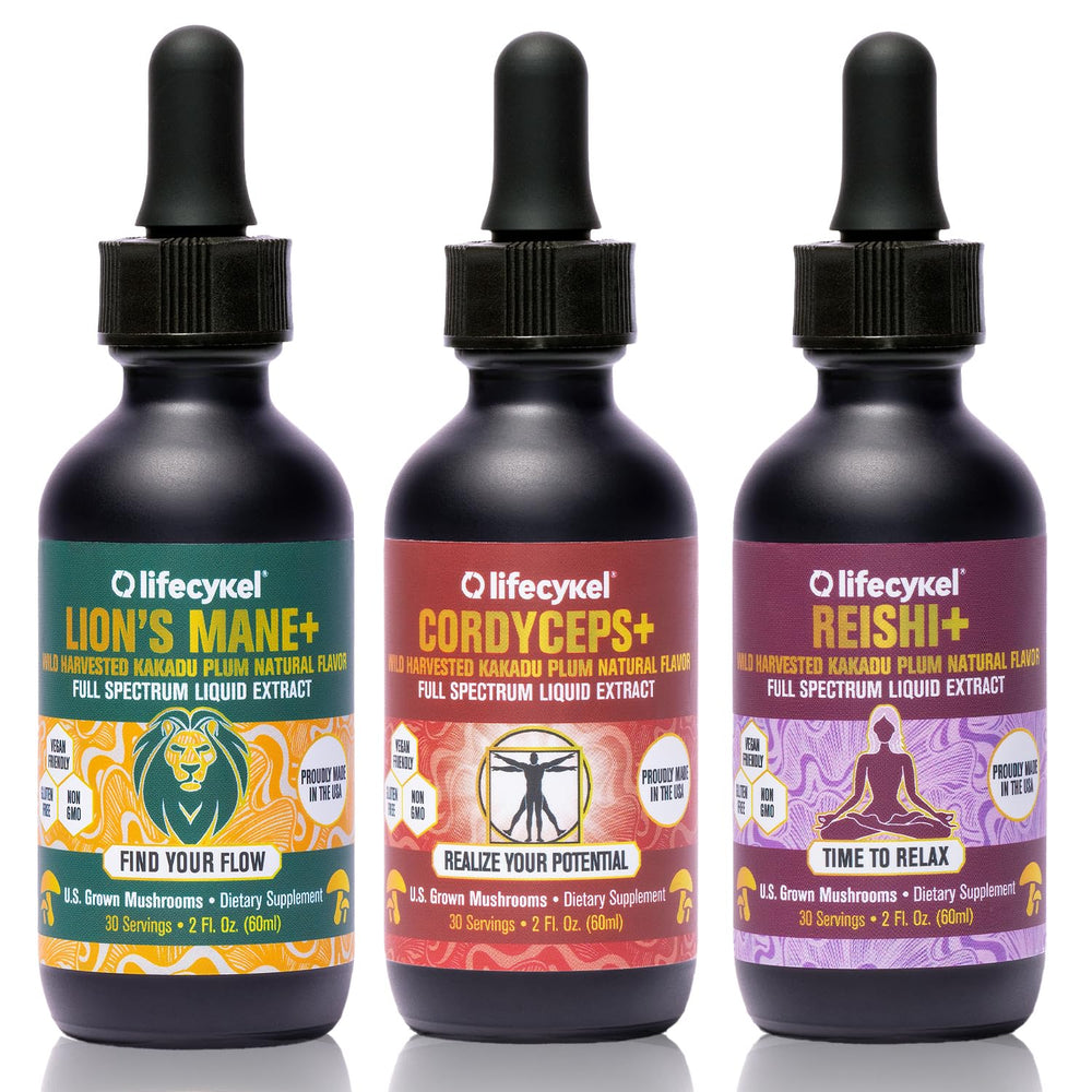 Life Cykel Professional Athletes Pack Cordyceps tincture bottle pour supports energy and stamina