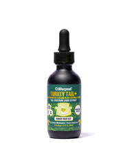 Life Cykel turkey tail liquid extract bottle shows potent gut-support in a pure organic formula.