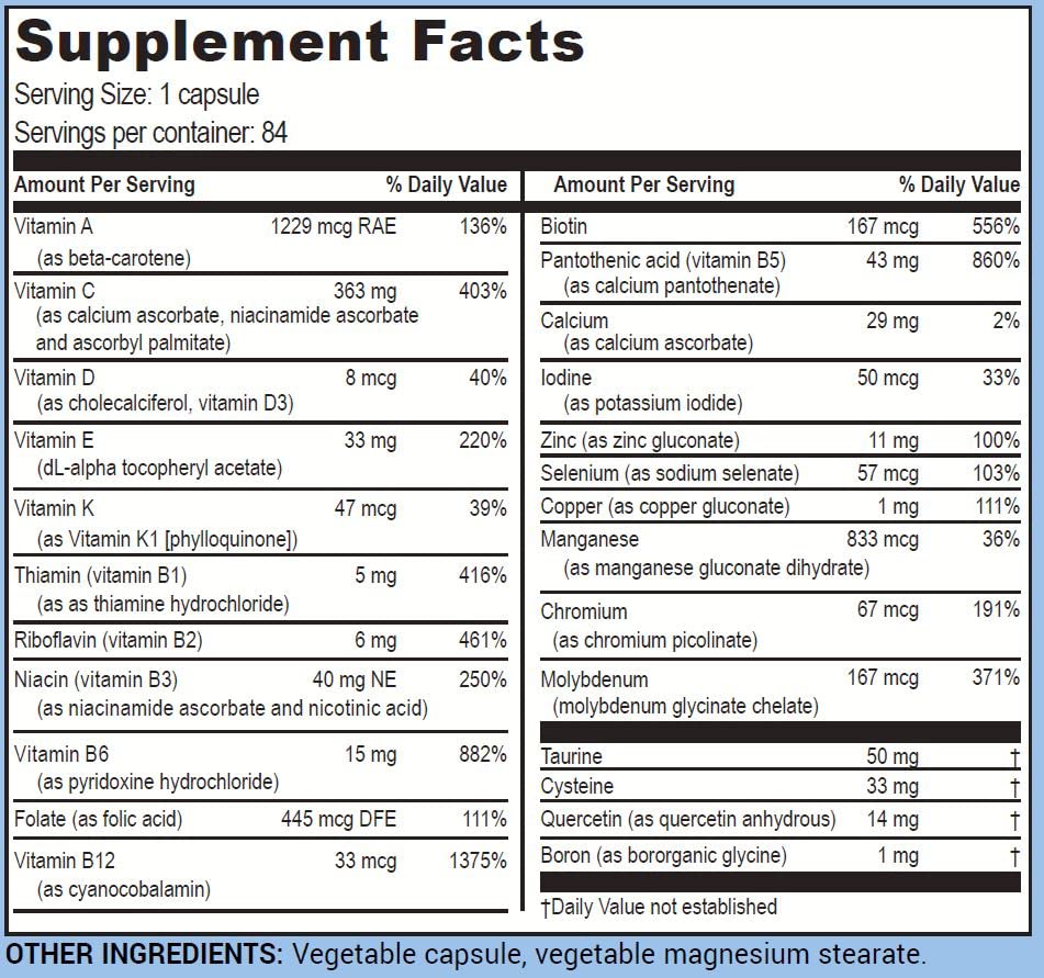 Life Enhancement One-Per-Meal Radical Shield capsules close-up for convenient once-per-meal use.
