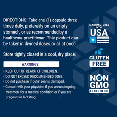 Life Extension non-GMO badge on bottle.