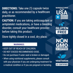 Life Extension Ginkgo Biloba USA-made seal indicating quality control.