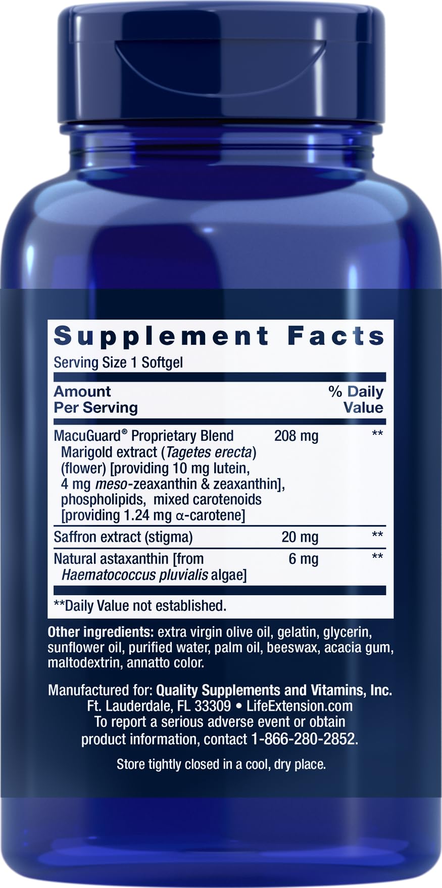 MacuGuard softgels close-up highlighting daily easy use.