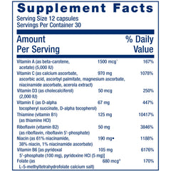 Life Extension Mix fruit and vegetable extracts blend highlighted for antioxidant support.