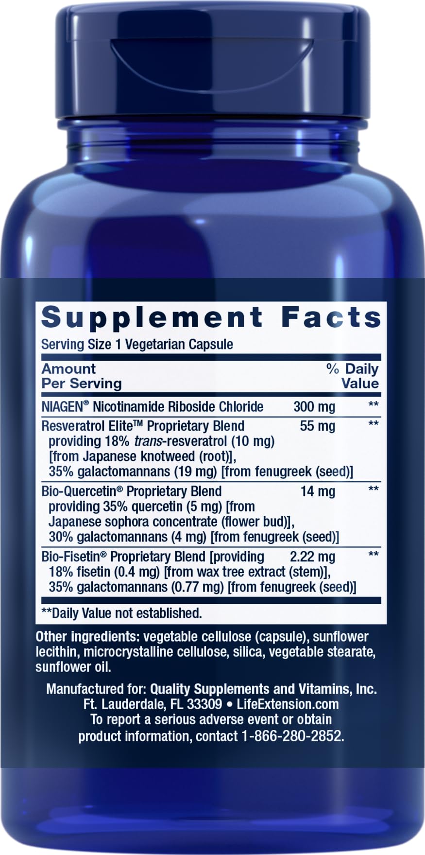 Life Extension NAD+ Cell Regenerator capsules close-up for easy daily dosing.