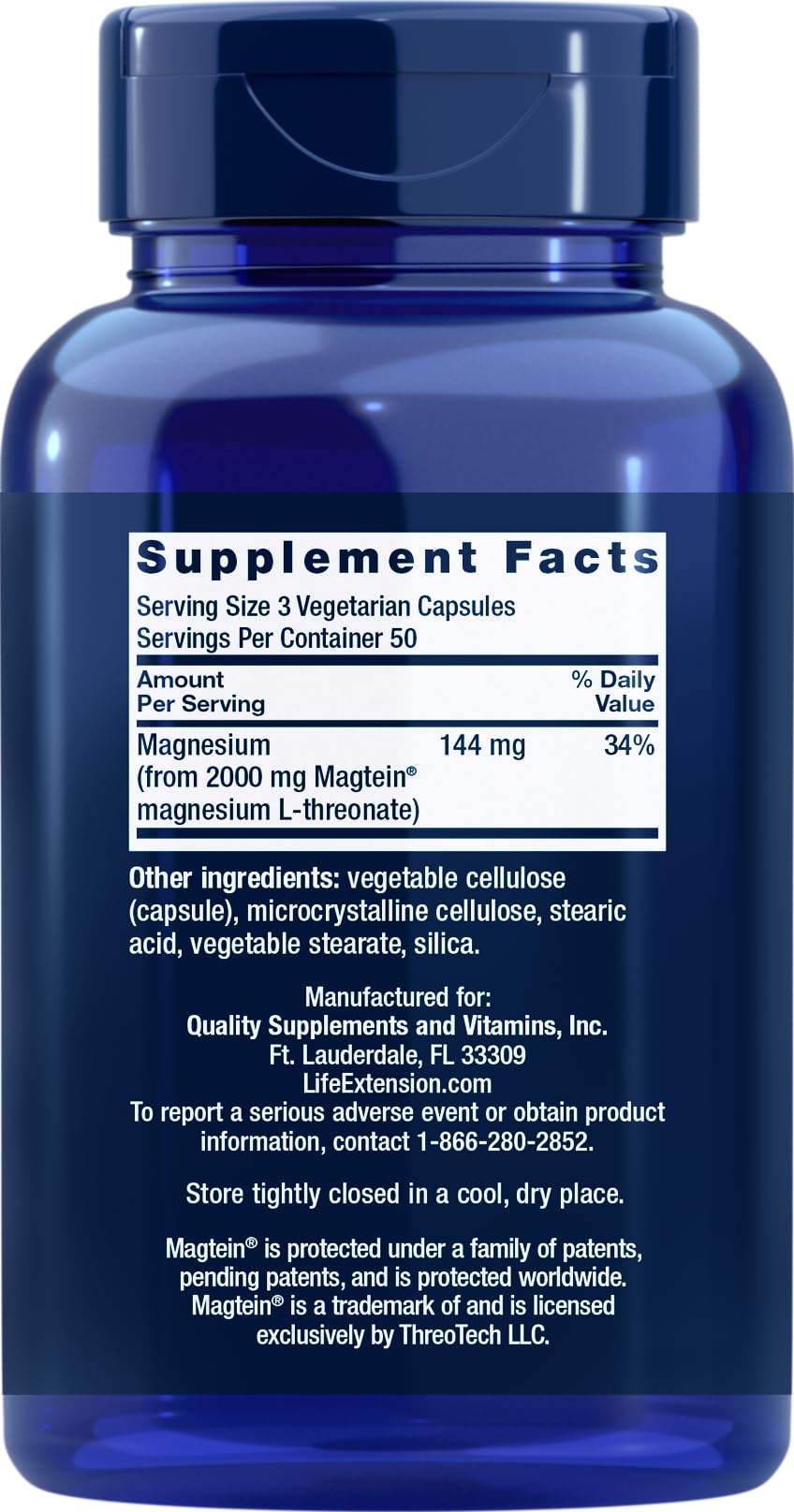 Close-up of Neuro-Mag capsules emphasizing Magtein ultra-absorbable formula for brain function.
