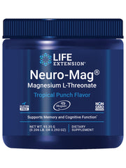 Life Extension Neuro-Mag Tropical Punch bottle with ultra-absorbable magnesium formula visible
