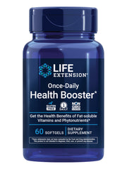 Life Extension Once-Daily Health Booster bottle showing convenient daily capsules for whole-body support