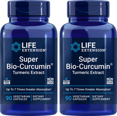 Life Extension Super Bio-Curcumin bottle front shows premium turmeric formula.