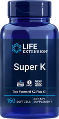 Life Extension Super K bottle front view for daily vitamin K support