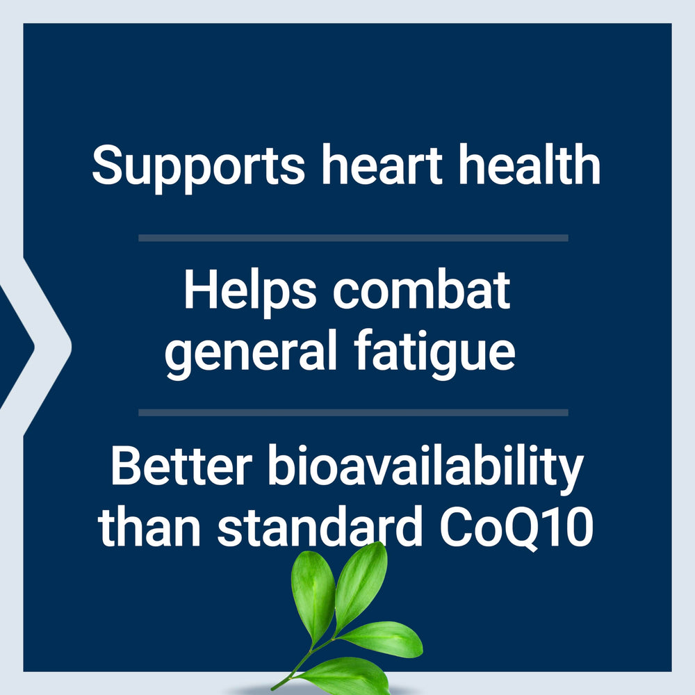 Life Extension Super Ubiquinol CoQ10 softgel closeup emphasizes absorption.